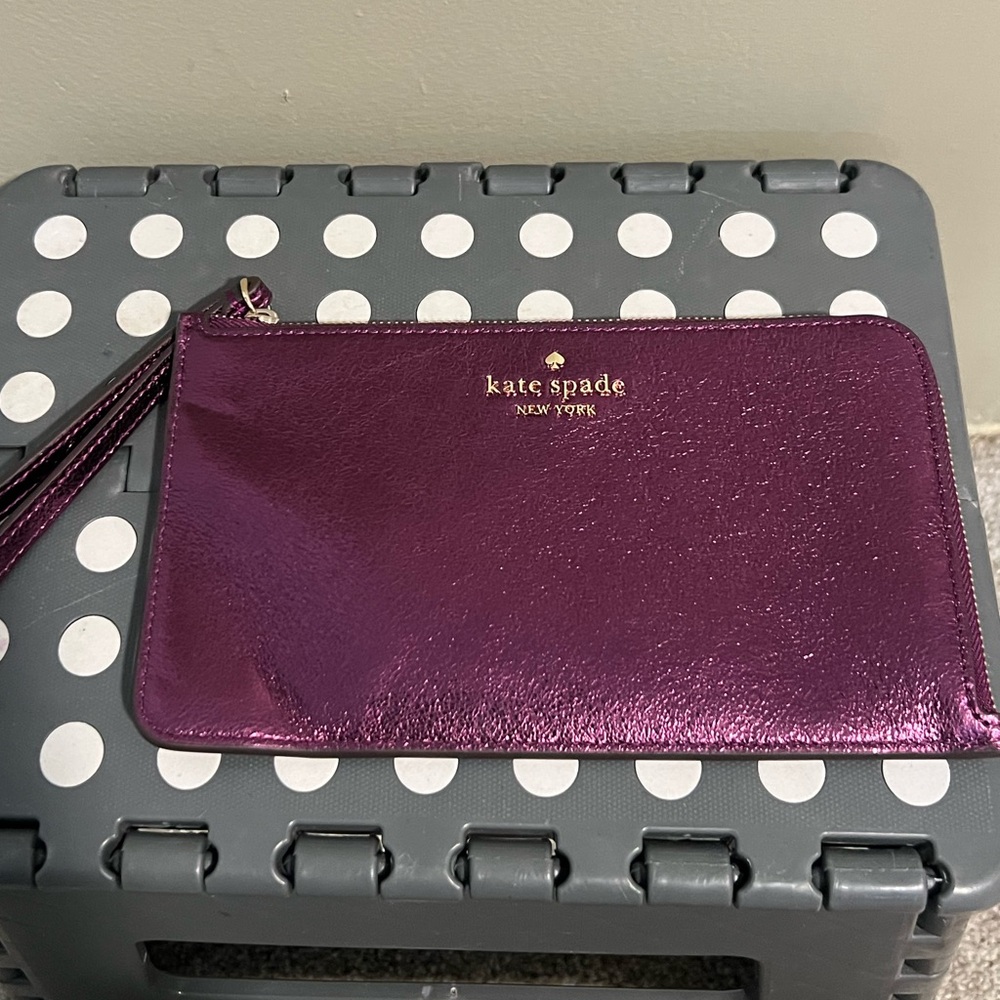 Kate Spade Metallic Purple Wristlet